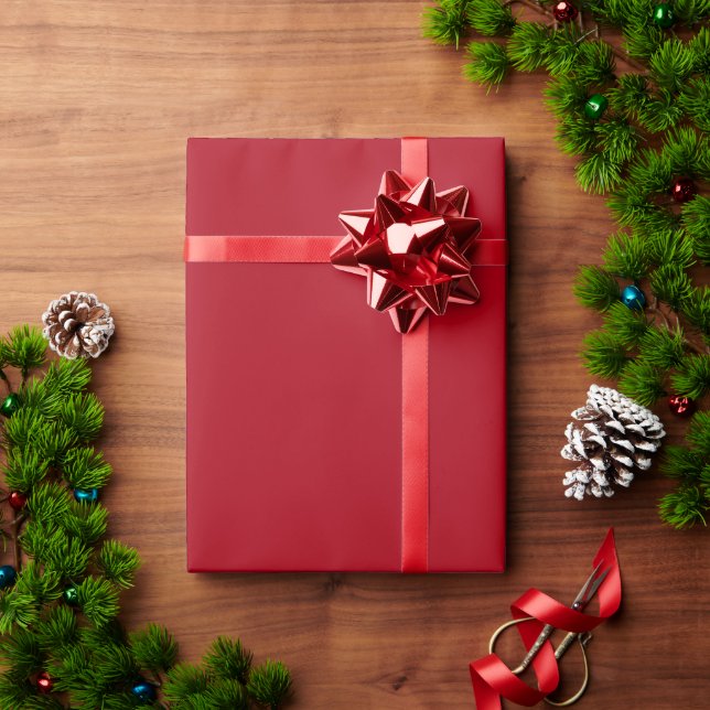 Presente Papel de enrolamento de cor vermelho-natalino (Presente de Natal)
