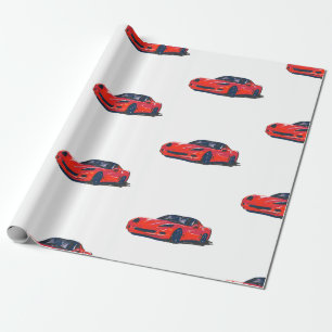 Presente Papel de enrolamento de corveta vermelho C6