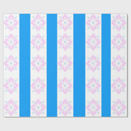 Presente Papel de enrolamento de Damasco rosa e Azul