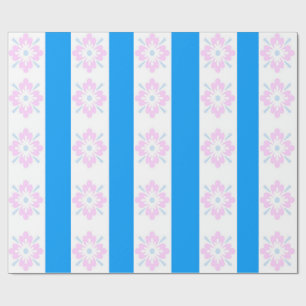 Presente Papel de enrolamento de Damasco rosa e Azul