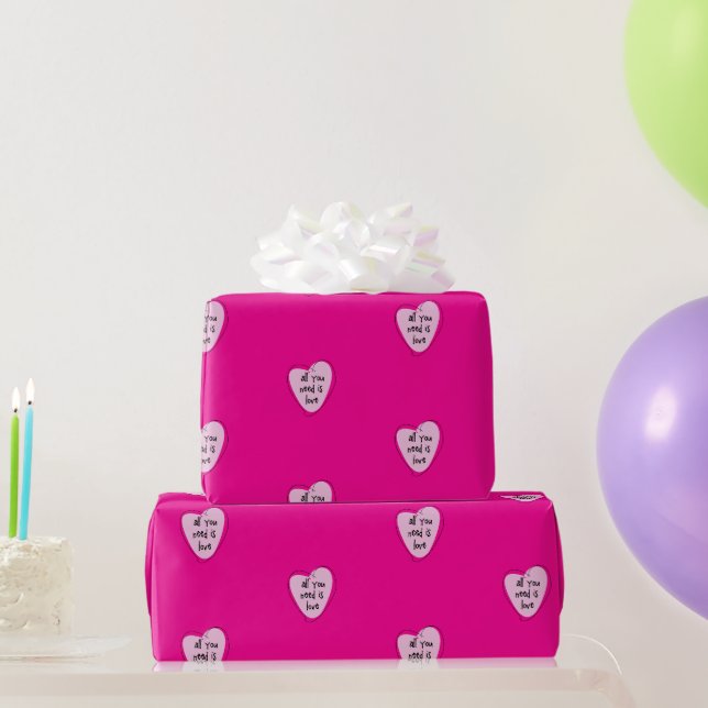 Presente Papel de enrolamento de dias de os namorados Coraç (Presentes para festas)
