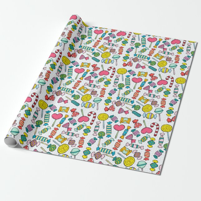 Presente Papel de enrolamento de doces ameaças (Desenrolado)