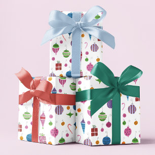 Presente Papel de enrolamento de Enfeites de natal pintado 