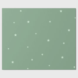 Presente Papel de enrolamento de estrelas de leite azul