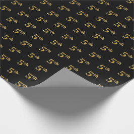 Presente Papel de enrolamento de eventos Dourado, preto (qu