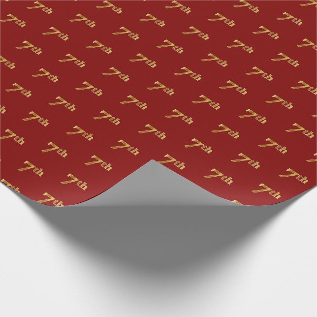 Presente Papel de enrolamento de eventos Dourado, vermelho, (Ponta)