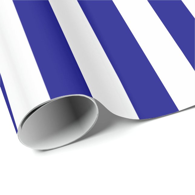 Presente Papel de enrolamento de faixa branca azul (Ponta do rolo)