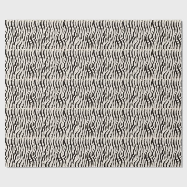 Presente Papel de enrolamento de faixa de zebra personaliza (Aberto)