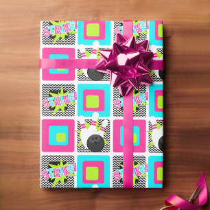 Presente Papel de enrolamento de fêmur com Boliche neon