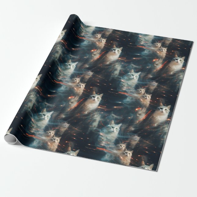 Presente Papel de enrolamento de feriados (Desenrolado)