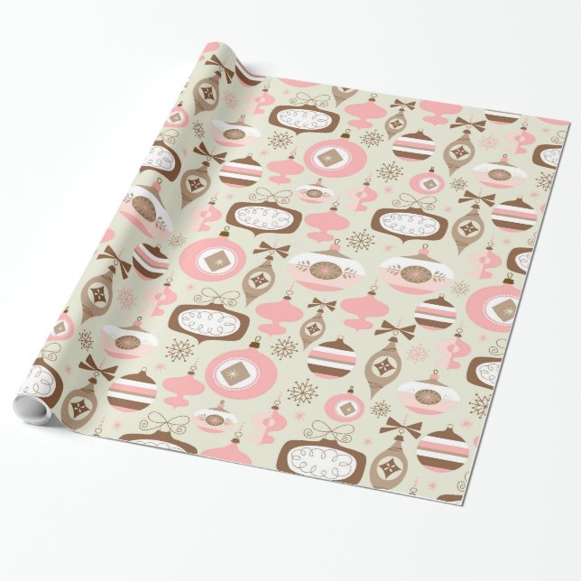 Presente Papel de enrolamento de feriados ornamentais (Desenrolado)
