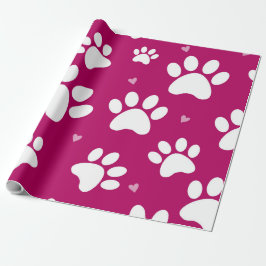 Presente Papel de enrolamento de feriados rosa para impress