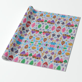 Presente Papel de enrolamento de festas de design Gingerpão