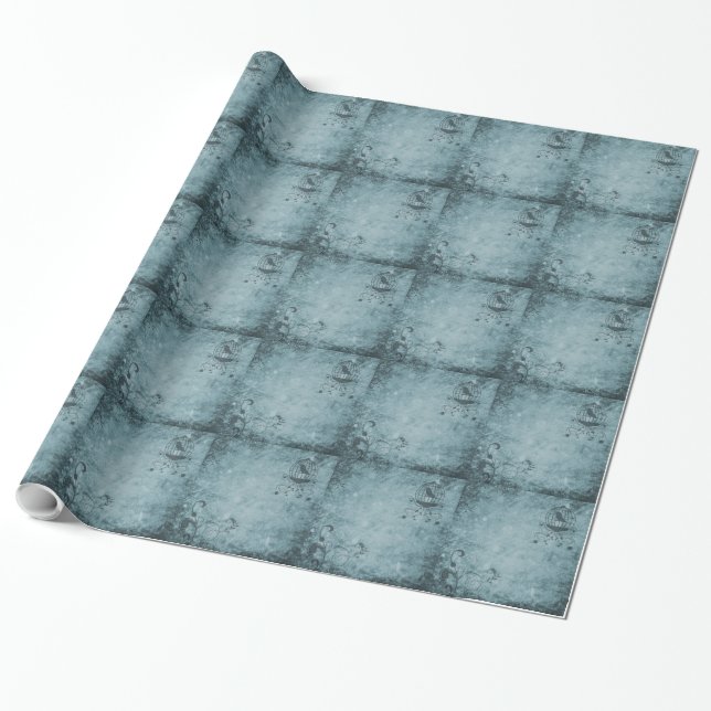 Presente Papel de enrolamento de gaiolas de aves, a vapor,  (Desenrolado)