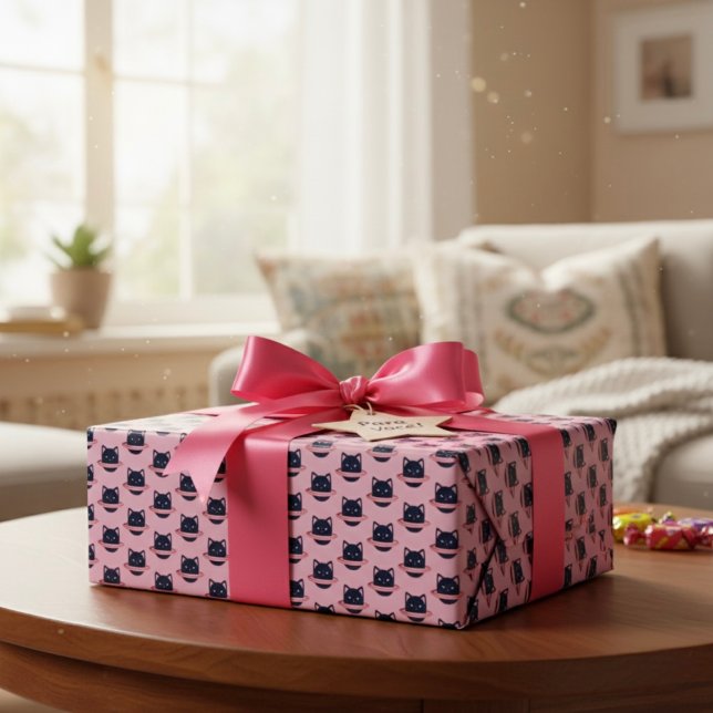 Presente Papel de enrolamento de gatos planetas (Criador carregado)