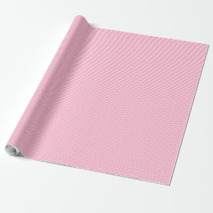 Presente Papel de enrolamento de Gingham, cor-de-rosa e bra