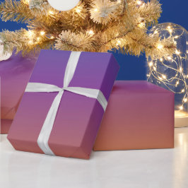 Presente Papel de enrolamento de gradiente azul, roxo e lar