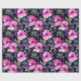 Presente Papel de enrolamento de Hibiscus com Aquarela