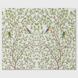 Presente Papel de enrolamento de Impressão de aves botânica