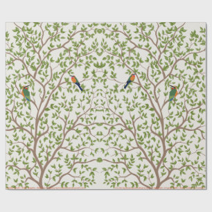 Presente Papel de enrolamento de Impressão de aves botânica