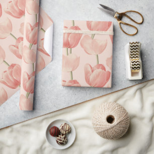 Presente Papel de enrolamento de Impressão de Tulipas Flora