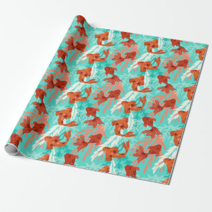 Presente Papel de enrolamento de Koi e Goldfish