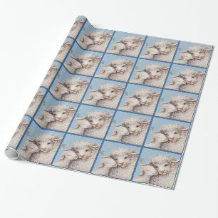 Presente Papel de enrolamento de lâmpadas azul