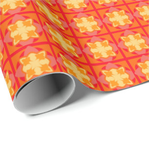 Presente Papel de enrolamento de laranja de sangue