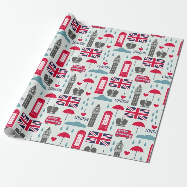 Presente Papel de enrolamento de Londres (Desenrolado)