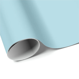 Presente Papel de enrolamento de matéria azul-bebê sólid