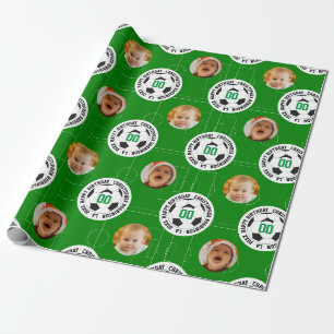 Presente Papel de enrolamento de momento de foto do futebol