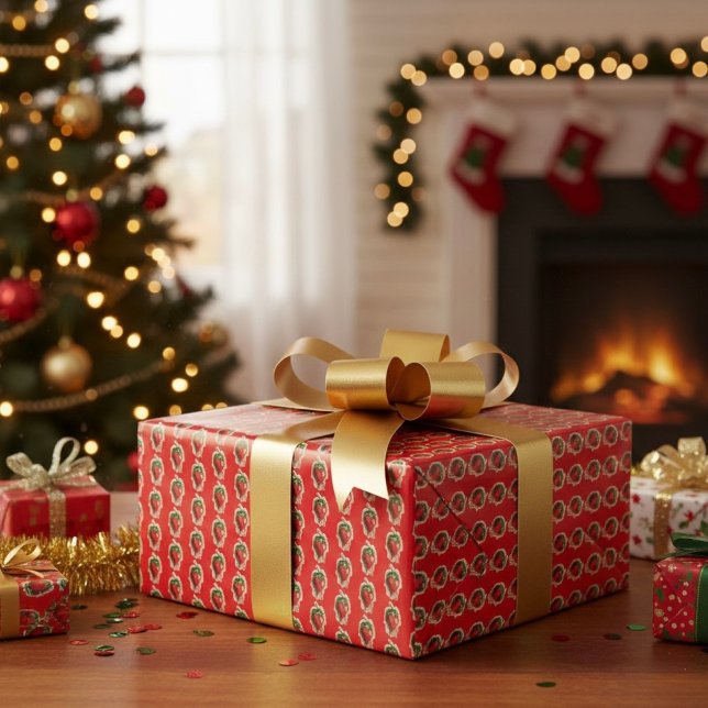 Presente Papel de enrolamento de morango (Criador carregado)