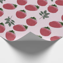 Papel de enrolamento de morango com aquarela elega