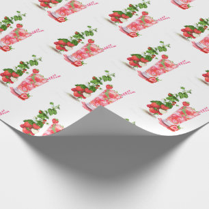 Presente Papel de enrolamento de morango fresco