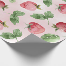 Presente Papel de enrolamento de morango rosa
