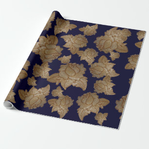 Presente Papel de enrolamento de motif Dourado (LG) antigo