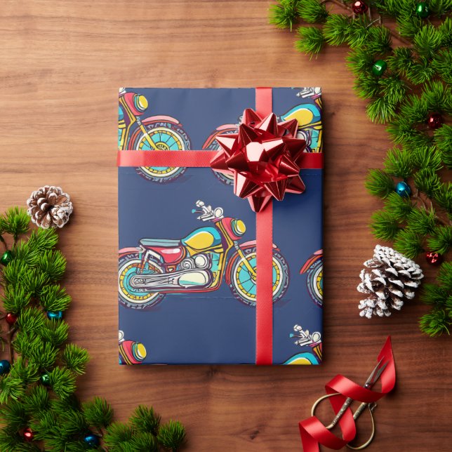 Presente Papel de enrolamento de moto (Presente de Natal)