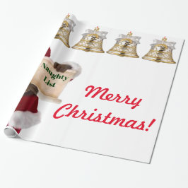 Presente Papel de enrolamento de Natal da Lista travessa de