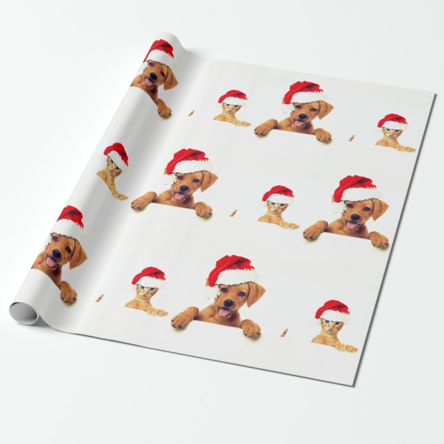Presente Papel de enrolamento de Natal de amantes de os ani (Desenrolado)