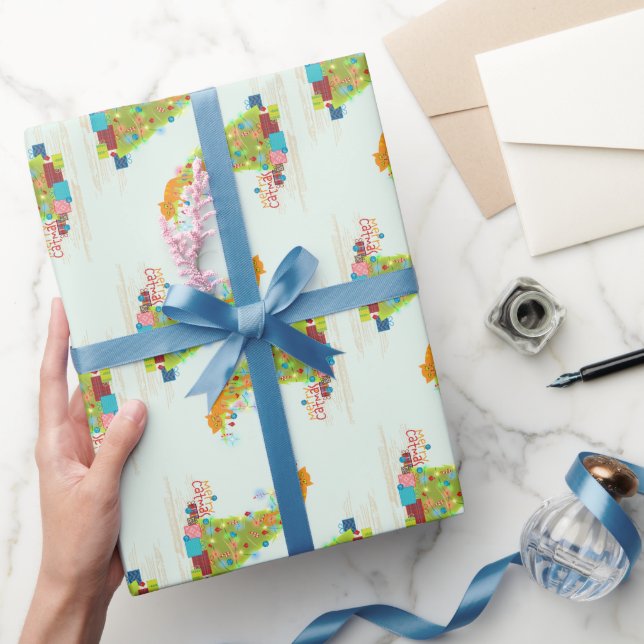 Presente Papel de enrolamento de natal de Natal de feliz (Presentear)