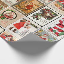 Papel de enrolamento de Natal de papais noeis