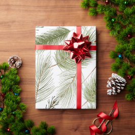 Presente Papel de enrolamento de Natal Evergreen