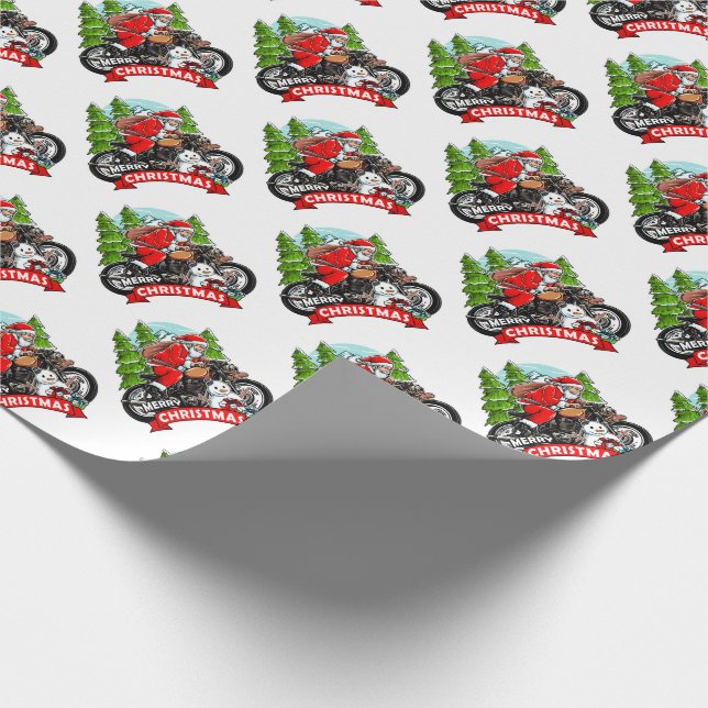 Presente Papel de enrolamento de Natal para Papais noeis Bi (Ponta)