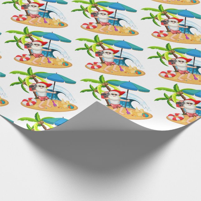 Presente Papel de enrolamento de Natal para Papais noeis tr (Ponta)