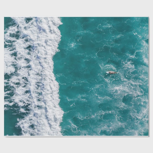 Presente Papel de enrolamento de ondas do oceano (Aberto)