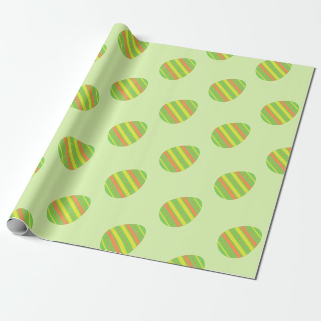 Presente Papel de enrolamento de padrão de óvulo de páscoa  (Desenrolado)