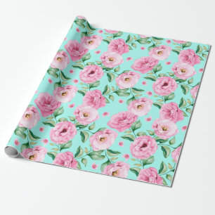 Presente Papel de enrolamento de padrão floral