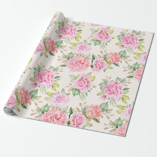 Presente Papel de enrolamento de padrão floral