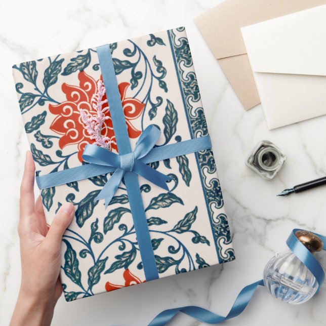 Presente Papel de enrolamento de padrão floral (Presentear)