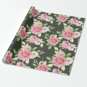 Presente Papel de enrolamento de padrão floral